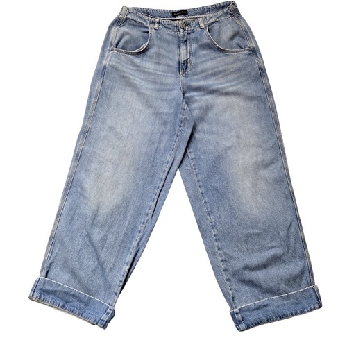 Massimo Dutti Jeans Womens Small High Rise Relaxed Tapered Denim Pants