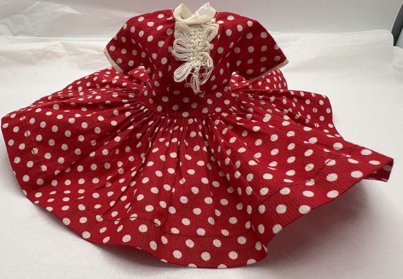 Vintage 1959 Little Miss Revlon Doll Red Polka Dot Dress #9115 VGC
