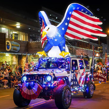 6FT 4Th of July Inflatable Eagle Car Decorations, Golf Cart Parade Decorations B
