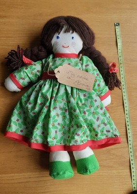 Vintage Handmade by Lynn wunderschöne Stoffpuppe Stoffpuppe namens Annie