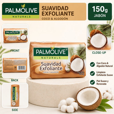 Palmolive Coco Algodon Bath Soap 150g Skin Cleansing Moisturizing Bar