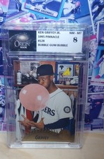 1995 Pinnacle - Ken Griffey Jr #128 Graded 8 Bubble Gum Bubble Card Baseball 