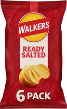 Walkers Ready Salted Multipack Crisps 6x25g Fast Delivery
