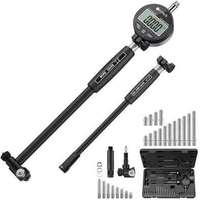 Digital Dial Indicator Bore Gauge with 0.7''-6''/0.0005'' Measuring Range and 6'' Me