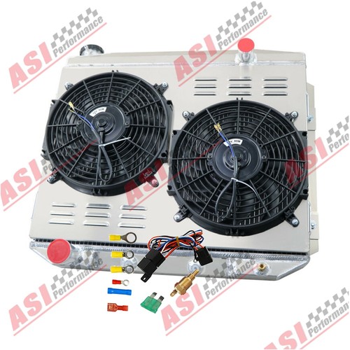 3-ROW RADIATOR SHROUD+FAN Fit 1957-1959 Ford Fairlane Ranchero Mercury ...
