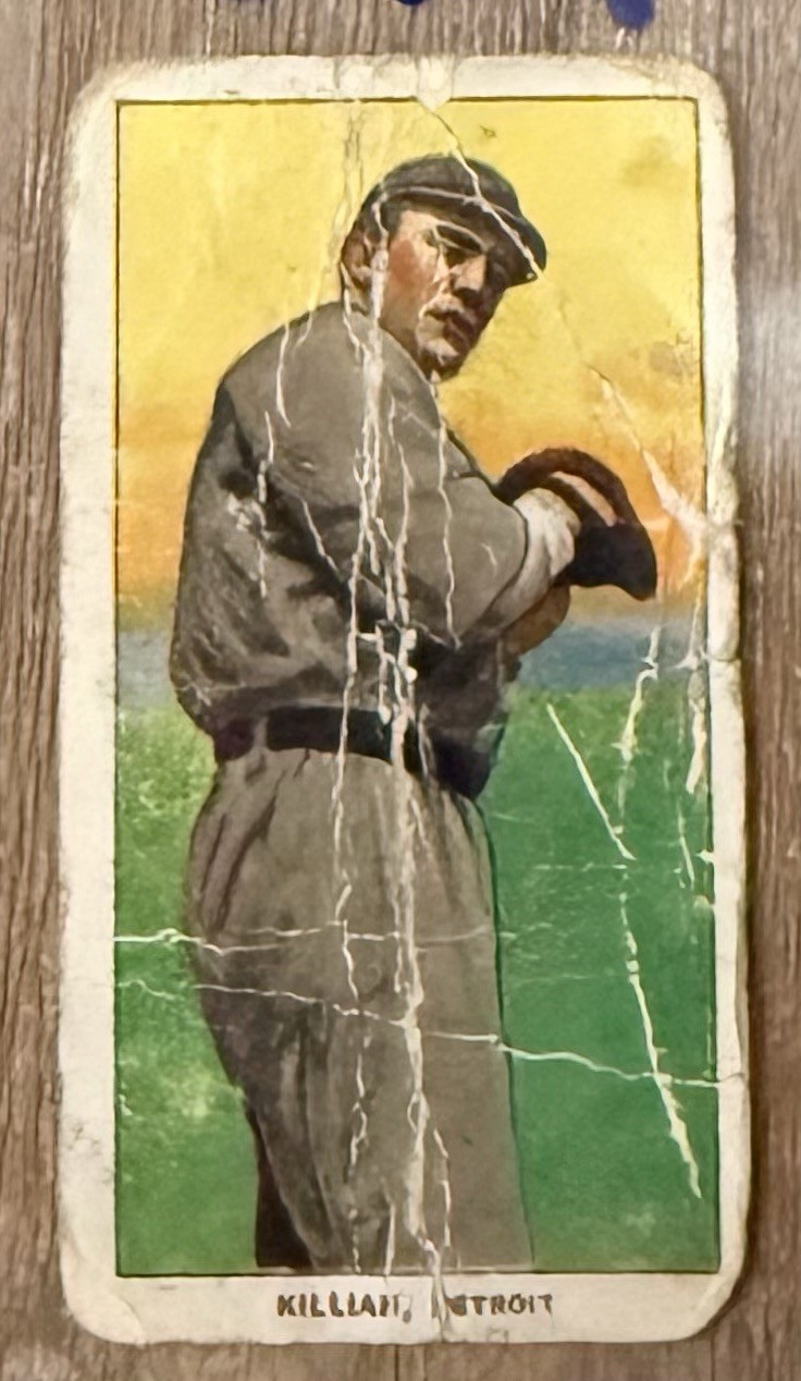 1909-11 T206 Ed Killian Detroit Piedmont Back Tobacco Card – Authentic Vintage