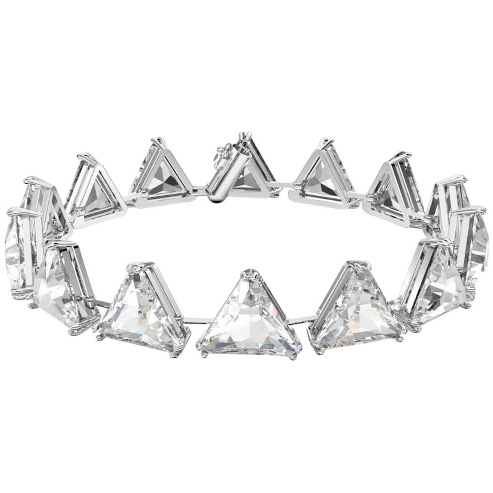 Swarovski Womens Bracelet Ortyx Uniform Row of Triangle-Cut Crystals 5600864 25990₽