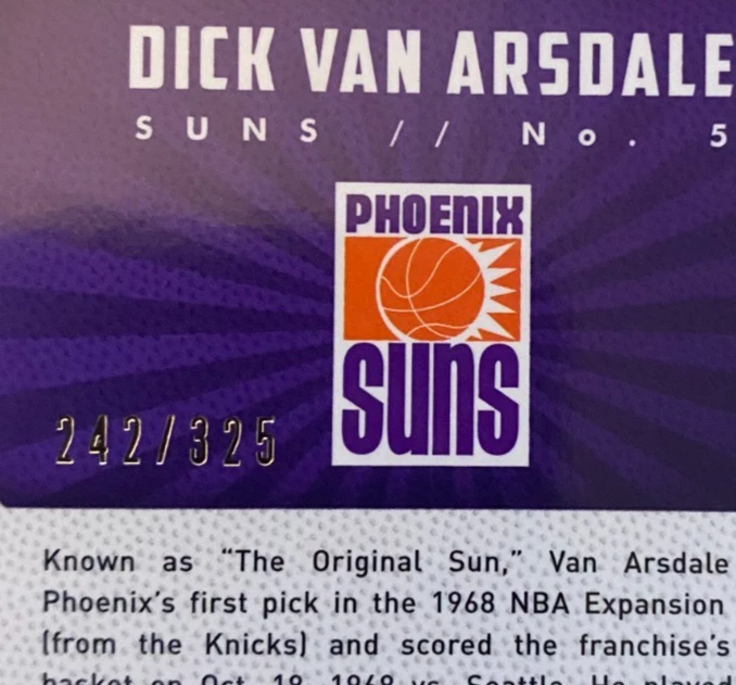 2013-14 Panini Innovation - Top Notch Autographs Dick Van Arsdale #35 /325 (AU) - Image 3 of 3