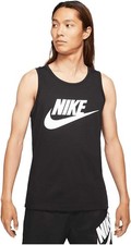 Nike Sportswear Mens Futura Icon Tank Sleeveless Top Size M Obsidian/White
