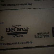 Elecare Jr Unflavored Junior Formula x 6 CANS - Brand new Sealed CASE