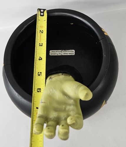 Gemmy Animated Halloween Candy Bowl Talking Green Hand Cauldron- Works Great! - Picture 6 of 8