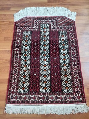 Antique Turkoman Rug, Geometric Kitchen Decor Rug, Handmade Wool Carpet Rug s
