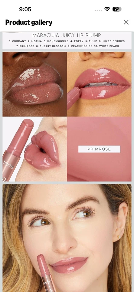 Tarte Maracuja Juicy Lip Plump увлажняющий и объемный блеск для губ бальзам - Изображение 3 из 4