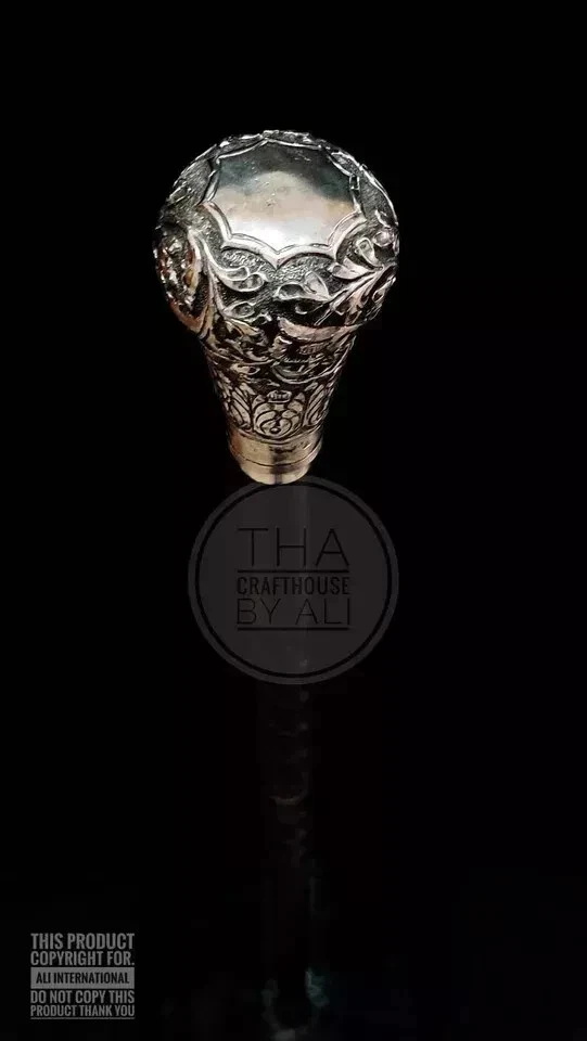 Royal cane stick role sterling silver walking stick cane - Image 4 of 4