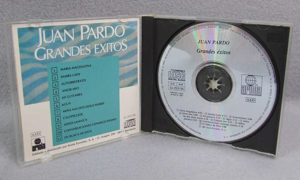 Juan Pardo - Grandes Exitos (CD, 1988 Ariola) Greatest Hits - Image 4 of 4