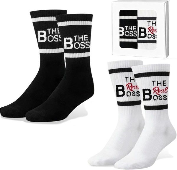 Personalisierte Partner Geschenke Lustige Paar Socken-2 Paar Verlobungsgeschenk-image
