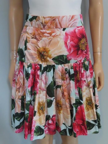 Dolce & Gabbana Pink/Multicolor Floral Print Skirt Size 44/US 8