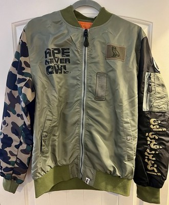 OVO A BATHING APE XL EXTRA LARGE MA-1 Bomber Jacket 100% OVO DRAKE      