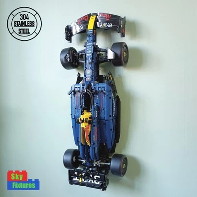 SKY FIXTURES Wall mount bracket for LEGO Technic Red Bull Racing F1 Car 42206 STAINLESS STEEL