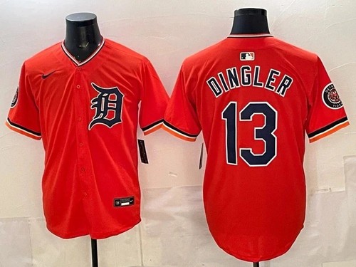 New Detroit Tigers Dillon Dingler stitched orange baseball jersey. Small to 3XL.