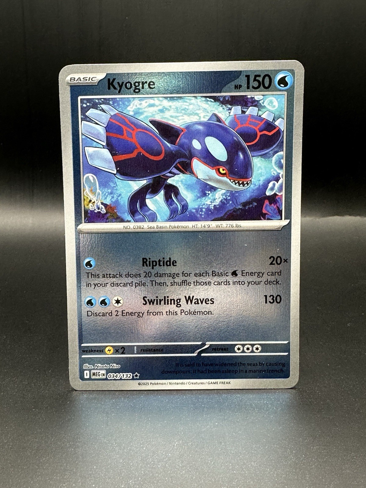 Kyogre 034/132 Me01: Mega Evolution Reverse Holo
