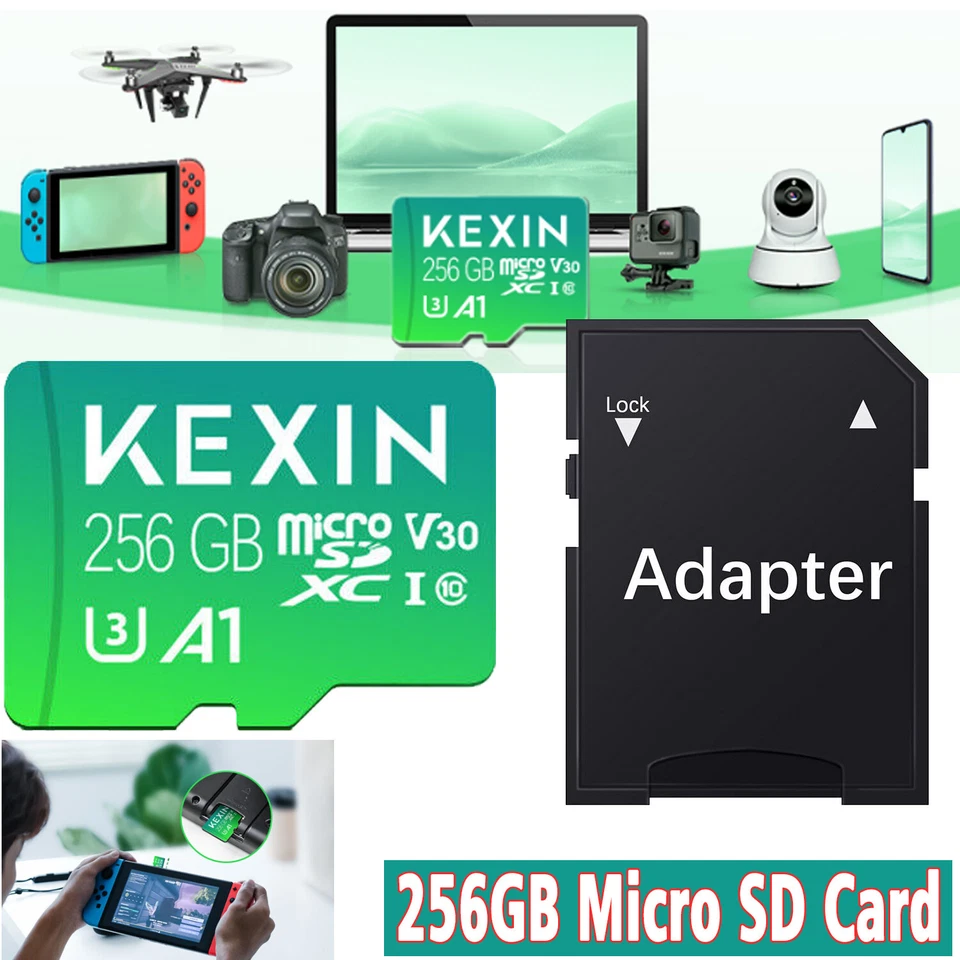 1-5PCS 256G Micro SD Cards SD Card V30 U3 TF Memory Card For GOPro Nintendo - Image 4 of 4