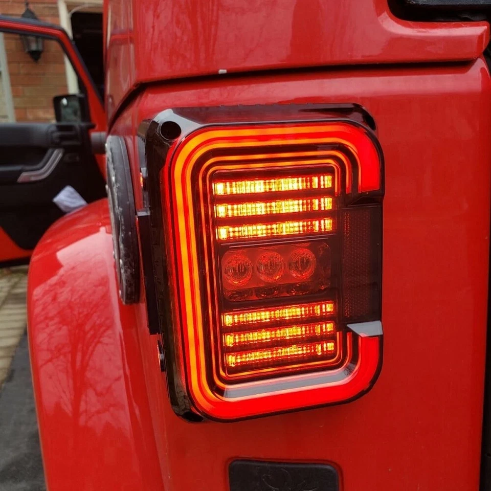 2x luces traseras LED de funcionamiento/reverso/giro para Jeep Wrangler JK 2007-2017 Foto 2 de 4