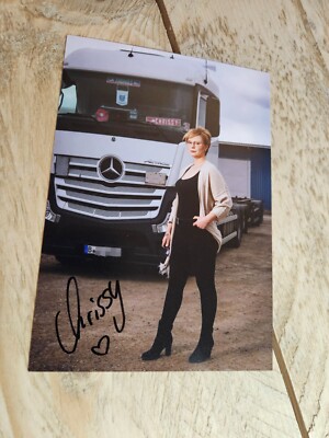 CHRISSY BROSCHE / TRUCKER BABE signed Foto 10x14 Autogramm (1230) COA