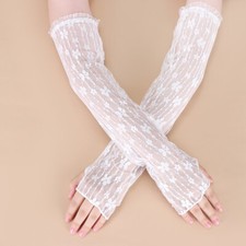 Lace Arm Sleeves Sun Protection Ice Sleeves Summer Women Driving Gloves Outdoor