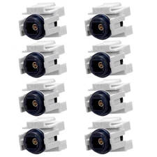 8x Toslink Digital Optical Fiber Audio Keystone Jack Couper Adapter SPDIF White