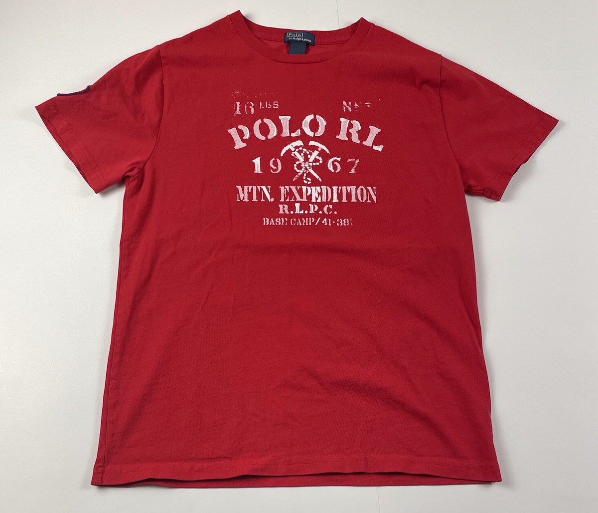 Vintage Polo Ralph Lauren Mountain Expedition Red Shirt RL Boys Sz