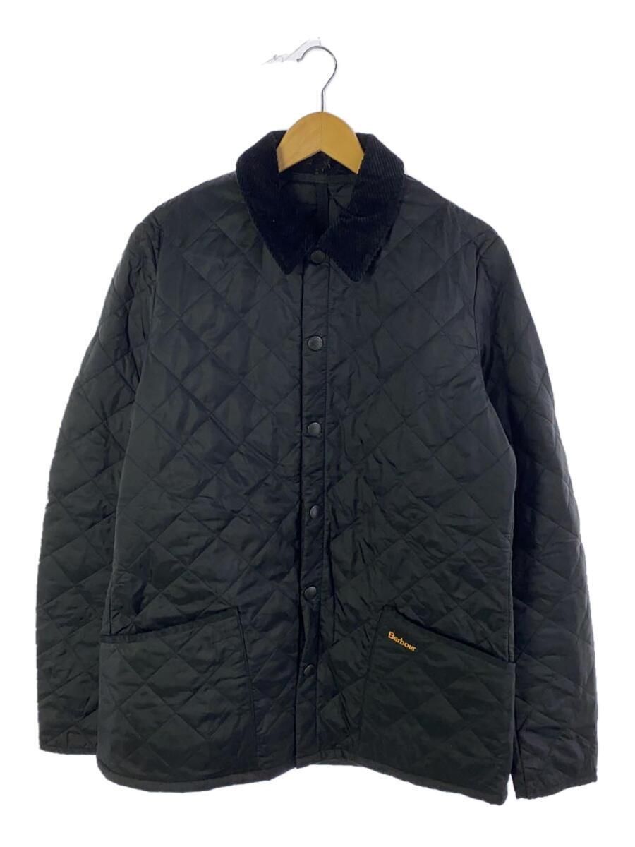 Barbour Nylon Jacket M Polyester Black Solid Used
