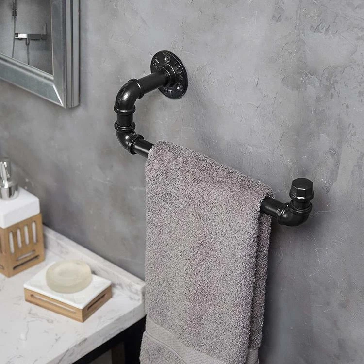 Black metal online pipe towel rod
