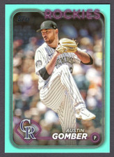 2024 Topps Series 1 Austin Gomber Colorado Rockies Base Aqua Parallel #340
