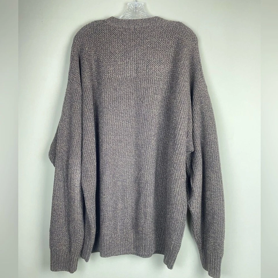 Suéter de malha ruiva marrom bronze botão tamanho 2XLT - Imagem 2 de 4