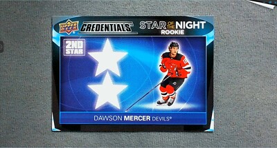 2021-22 UD Credentials 2nd Star of the Night Rookie #2SR-7 Dawson Mercer