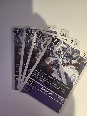 4X Baalmon BT10-081 C Xros Encounter Digimon TCG