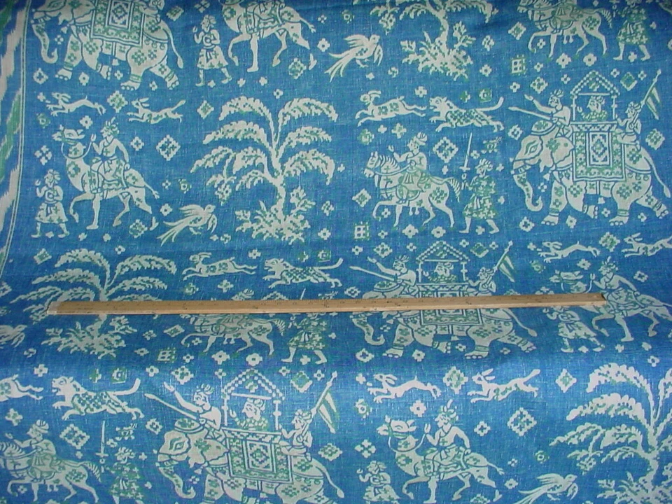 1-7/8Y Brunschwig & Fils 8015175 Aralam Print Gothic Linen Upholstery Fabric - Image 2 of 4