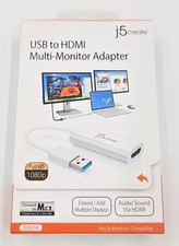 USB to HDMI Multi-Monitor Adapter- J5 Create HD 1080p - New In Box