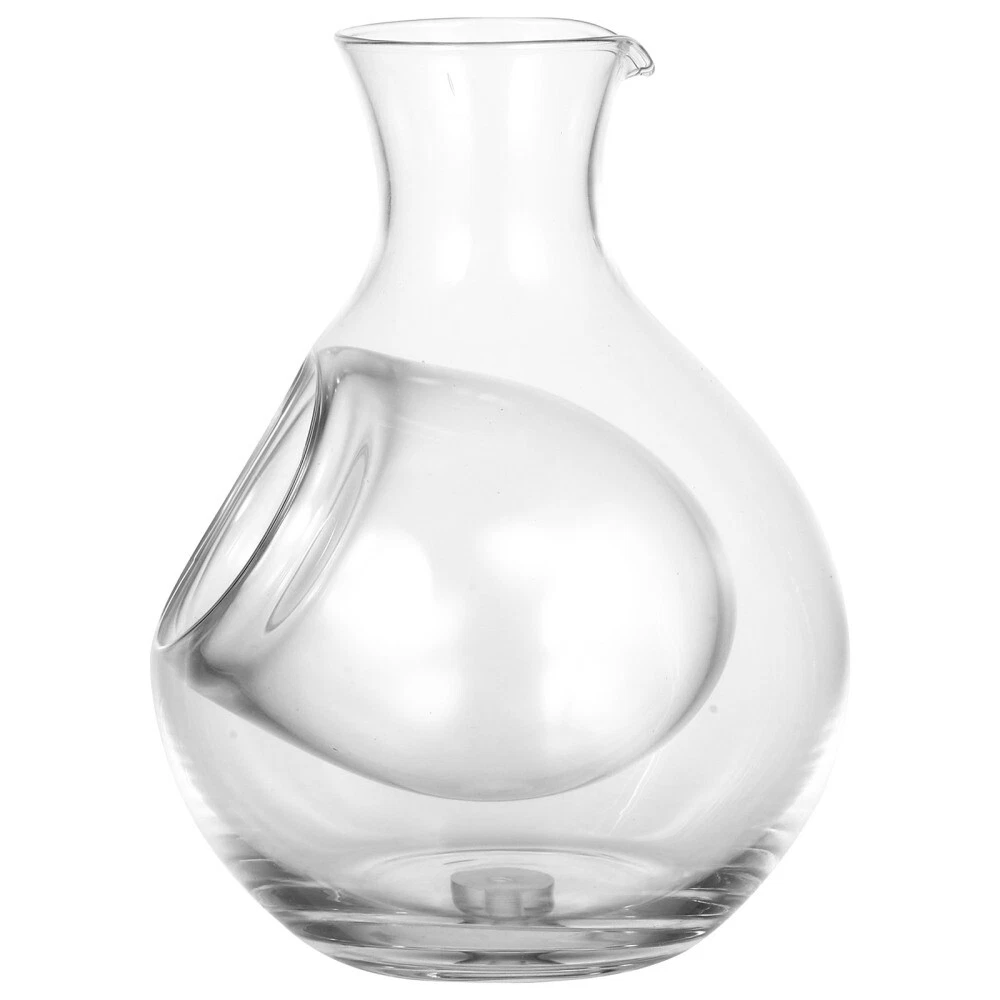 Ice Pocket Glass Decanter 300ml Decanter Aerator Hand Blown Wine Decanter !