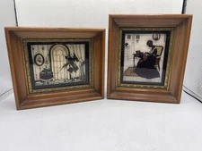 Antique C&A Richards 8815 Sampler 155 First Dance Lesson Reversed Art Framed 