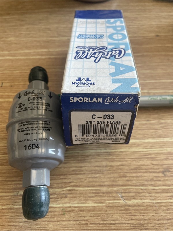 SPORLAN C-033 CATCH-ALL FILTER/DRIER 3/8" SAE FLARE (Lot Of 5) Free Shipping