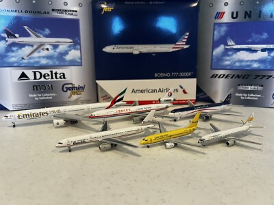 Lot Of 6 1:400 Model Airplanes Gemini Jets Dragon Wings Ng Models Panda Models