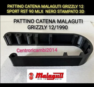 GRIZZLY 12 STAMPATO 2D PATTINO CATENA MALAGUTI GRIZZLY RCX 12 GRIZZLY FRANCO MORINI Nero NUOVO