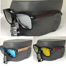 Sunglass Readers Horn Rimmed Full Lens Tinted Reading Glasses Blue Mirror Lenses