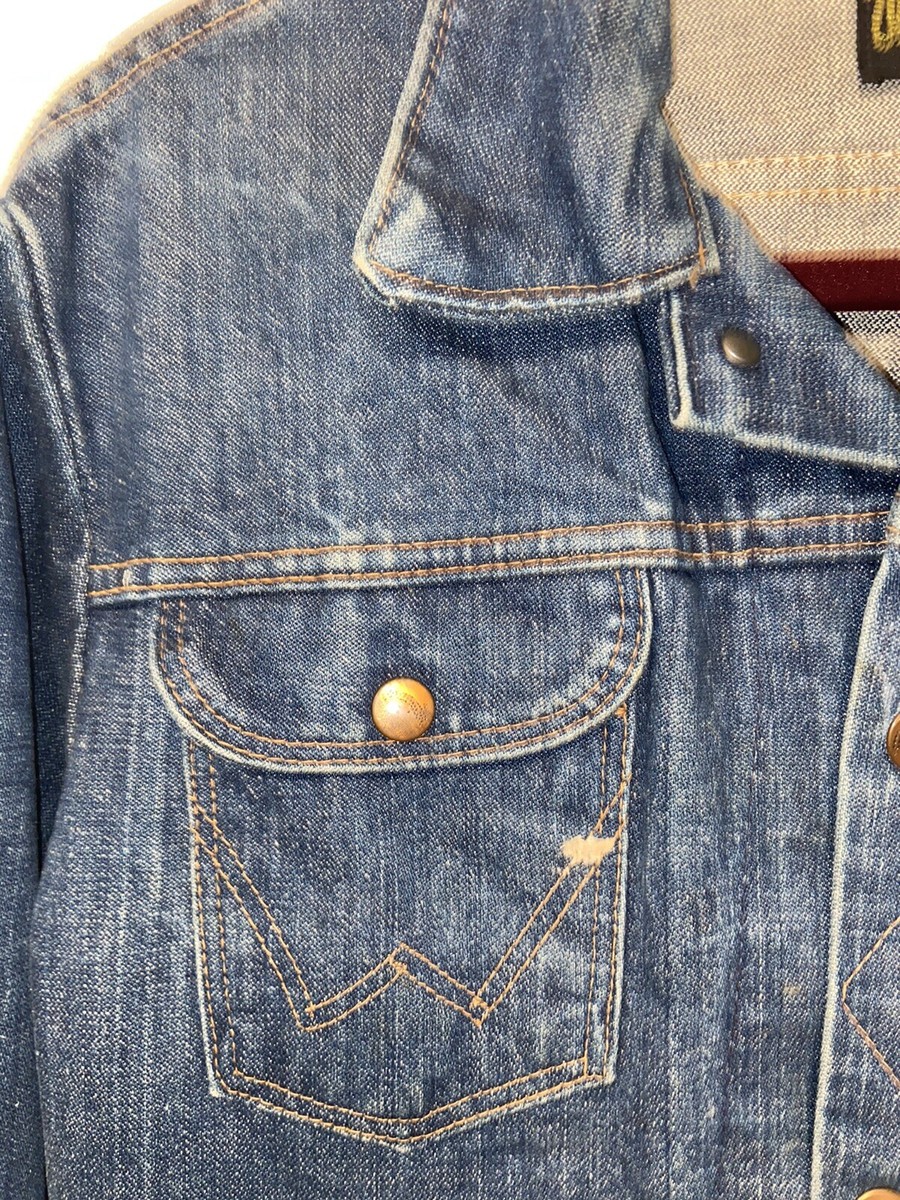 Wrangler Made in USA Women's Blue Denim Jean Jacket Size: 38