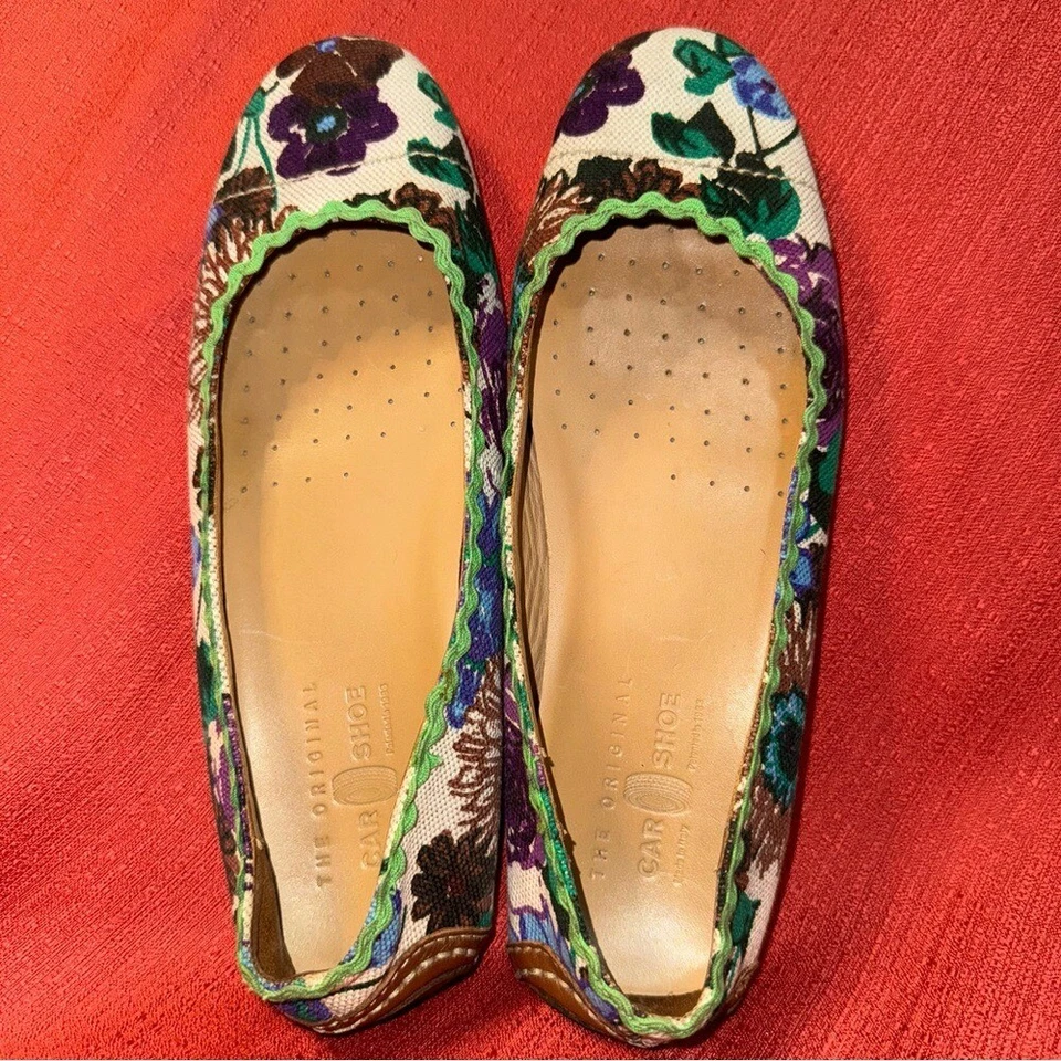 The Original Car Shoe Floral Ballet Flats, Size 7, EUC - Image 4 of 4