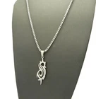 Hip Hop Stainless Steel Slipknot Pendant & 2mm 18" 20" 24" Box Chain Necklace