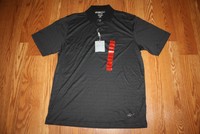 Mens Greg Norman Black Striped Performance Play Dry Polo Shirt M Mens Greg Norman Black Striped Performance Play Dry Polo Shirt M