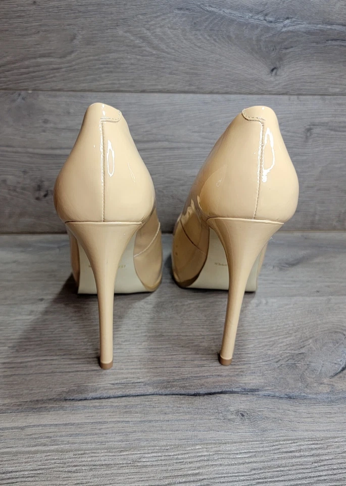 Zapatos de salón Kelsi Dagger Linzy para mujer talla 8,5 plataforma tacones bronceados desnudos MRSP $150 Foto 3 de 4